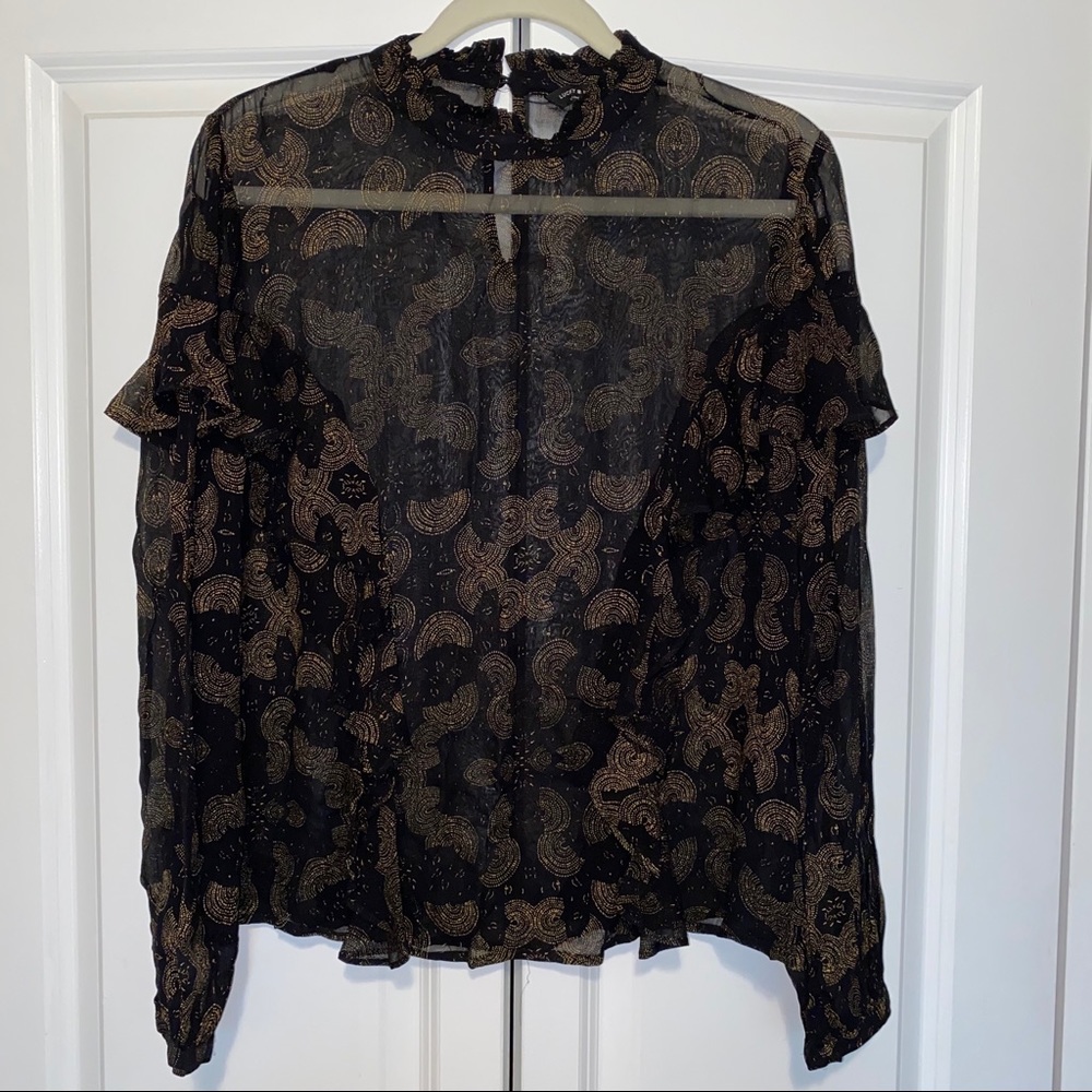 Lucky Brand sheer blouse. As new!